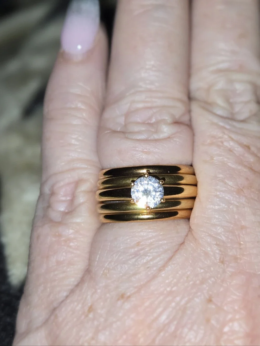 Classic Gold & Rose Gold Stacking Ring Set - Women Jewelry